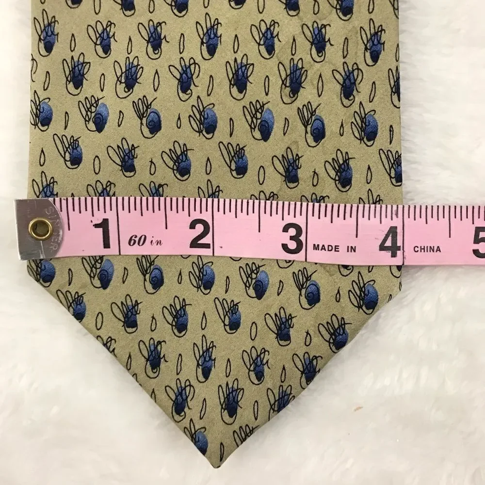 J. Garcia gold blue‎ Like a Twittering Machine Collection Fourteen tie